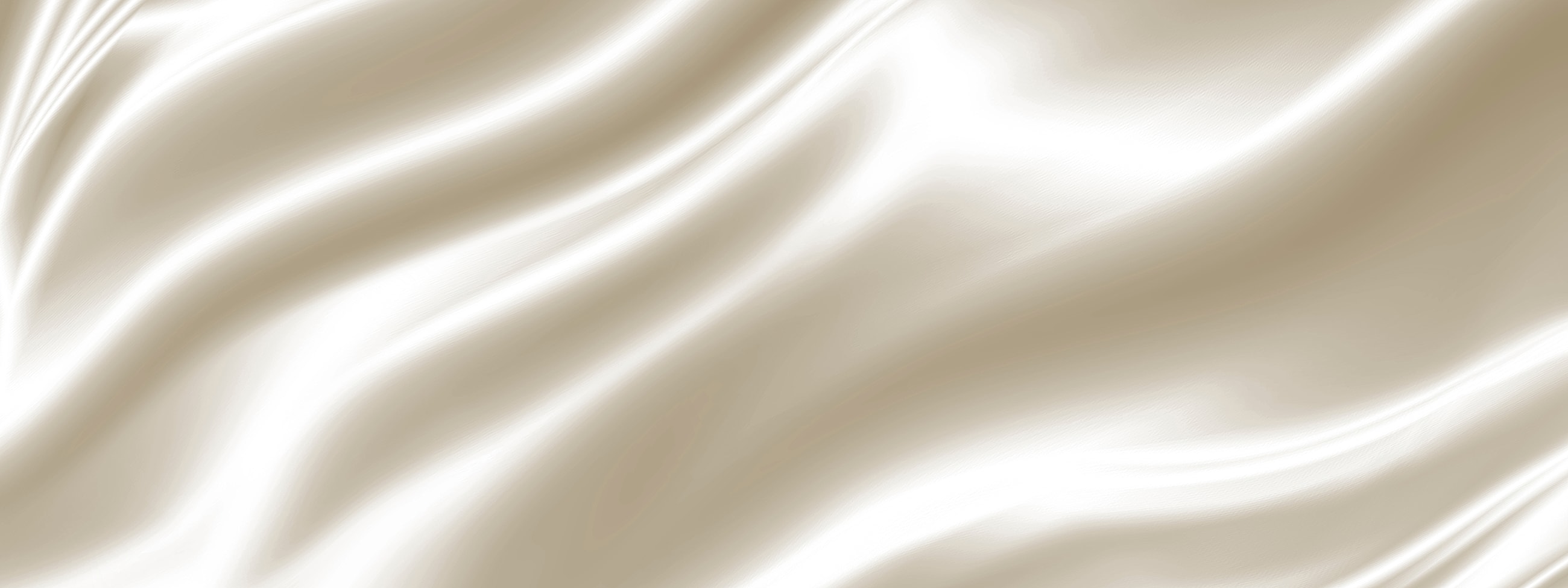 Soft cream satin fabric with gentle waves.